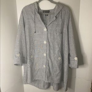 Jones New York Stripes Jacket Size 1X .